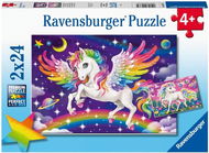 Ravensburger Puzzle 056774 Jednorožec A Pegas 2X24 Dílků - Puzzle