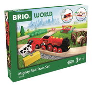 BRIO Game sets 36029 Train set with a massive red action locomotive - Train Set