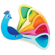 Tender Leaf Optical Toy with Peacock Colours - Educational Toy