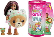 Barbie Cutie Reveal Chelsea in costume - Dog in green flip flop costume - Doll