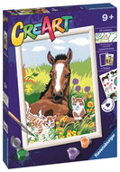 Ravensburger 235728 CreArt Horse and Kittens - Painting by Numbers