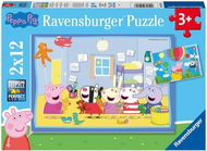 Ravensburger puzzle 055746 Prasátko Peppa: Peppino dobrodružství 2x12 dílků  - Puzzle