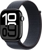 Apple Watch Series 10 42mm Cellular Jet Black Aluminium Case with Ink Sport Loop - Okosóra