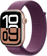 Apple Watch Series 10 42mm Cellular Rose Gold Aluminium Case with Plum Sport Loop - Okosóra