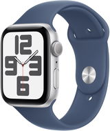 Apple Watch SE 40mm Silver Aluminium Case with Denim Sport Band - S/M - Smart Watch