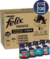 Felix Fantastic multipack lahodný výber v želé 120× 85 g - Kapsička pre mačky