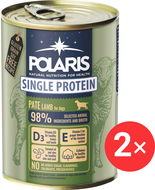 Polaris Single Protein Paté canned lamb for dogs 2 × 400 g - Canned Dog Food