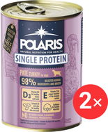 Polaris Single Protein Paté canned turkey for dogs 2 × 400 g - Canned Dog Food