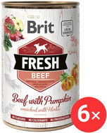 Brit Fresh Beef with Pumpkin 6 × 400 g - Canned Dog Food