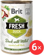 Brit Fresh Duck with Millet 6 × 400 g - Canned Dog Food