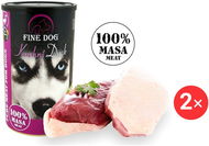 Fine Dog canned duck 100% meat 2 × 1200 g - Canned Dog Food