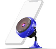 Misura MA05- Mobile phone holder with suction cup and wireless QI.03 charging - BLUE - Phone Holder