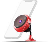 Misura MA05- Mobile phone holder with suction cup and wireless QI.03 charging - RED - Phone Holder