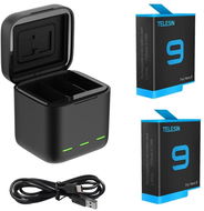 Telesin 3-slot Box charger for GoPro Hero 9 / 10 / 11 / 12 + battery 2pcs, black - Action Camera Accessories