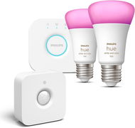 Philips Hue White and Color Ambiance 9 Watt 1100 E27 Kleines Promo-Starterkit + Philips Hue Motion Sensor - LED-Birne