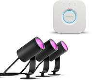 Lily Hue base unit spike black 3x8W 24V + Philips HUE Bridge EU - Smart Lighting Set