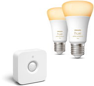 Philips HueWA 8 Watt A60 E27 2P EU + Philips Hue Bewegungssensor EU - Smart-Beleuchtungsset