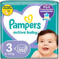 PAMPERS Active Baby veľkosť 3 (152 ks) - Jednorazové plienky