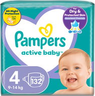 PAMPERS Active Baby veľkosť  4 (132 ks) - Jednorazové plienky