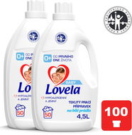 LOVELA Baby tekutý prací prípravok na bielu bielizeň 2× 4,5 l (100 praní) - Prací gél