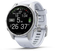 Garmin Fenix 8 43mm AMOLED Silver/Whitestone Band - Chytré hodinky