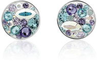 Earrings JSB Bijoux Extramix Purple Swarovski® (925/1000; 1.72g, Colour Mix, Round) - Náušnice