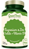 GreenFood Nutrition Horčík a Zinok Cheláty + Vitamín D3 90 kapsúl - Minerály