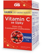 GS Vitamín C 1000 so šípkami, 100 + 30 tabliet navyše - Vitamín C