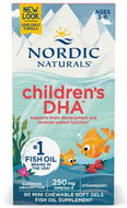 Nordic Naturals Children's DHA 250 mg, jahoda, 90 softgélových kapsúl - Omega-3