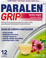 Paralen Grip Hot drink echinacea and rosehip 12 sachets - Léčivý přípravek