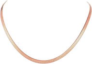 Necklace STYLE4 Snake chain 45 cm + 5 cm - 4 mm, steel rose gold - Náhrdelník