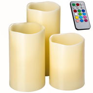 LED Candle LED candles with colour change and remote control white 3 pcs - LED svíčka