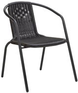 Garden chair BISTRO, imitation rattan, black - Garden Chair