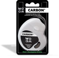 WOOM Carbon+ expandující, černá, 30 m - Zubní nit