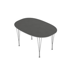 Superellipse™ | Dining table | B611 | Black laminate | Chrome span legs | Contract tables | Fritz Hansen