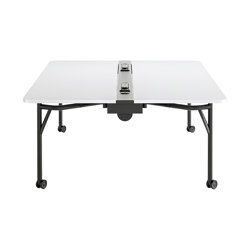 DOUBLE FOLDING WORKBENCH WITH ELECTRIFICATION | Contract tables | HOWE