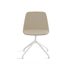 Maarten Plastic chair - pyramid swivel base with cushion | Chairs | viccarbe