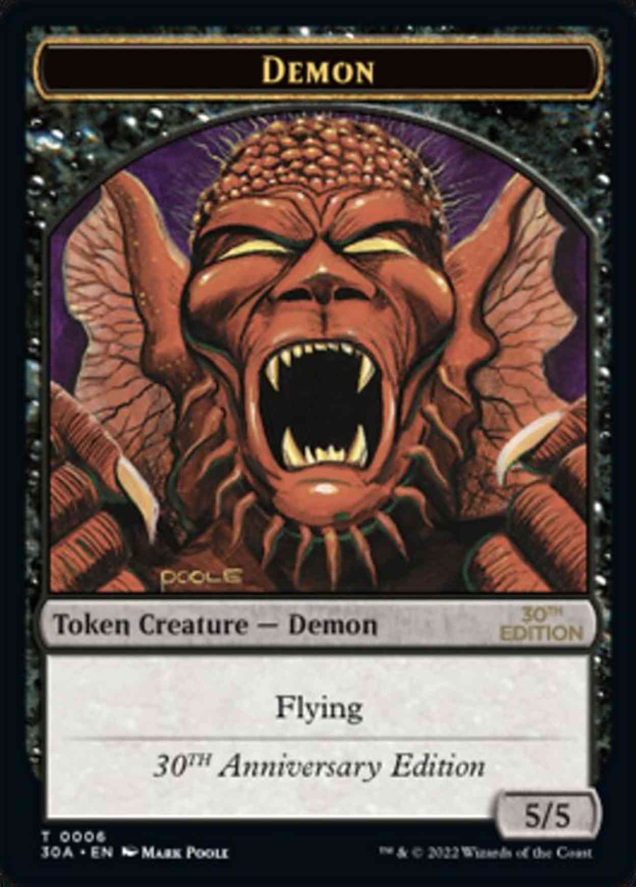 Demon Token magic card front