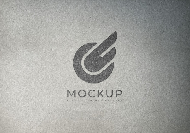 Premium PSD | Logo mockup on texture surface