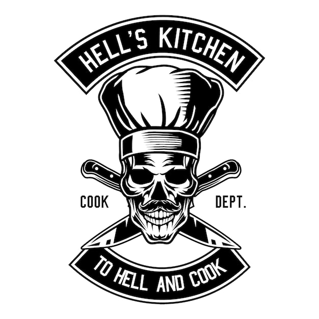 Chef Skull SVG