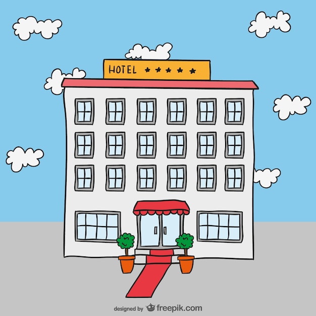 Hotel drawing vector