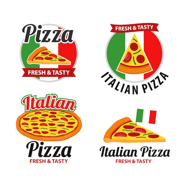 Premium Vector | Pizza logo design vector set