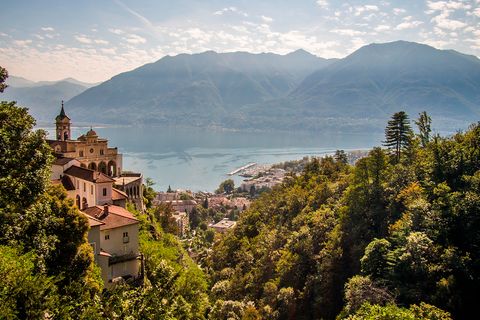 Orselina: Allein für die Aussicht über Locarno und den Lago Maggiore lohnt sich ein Besuch in Orselina