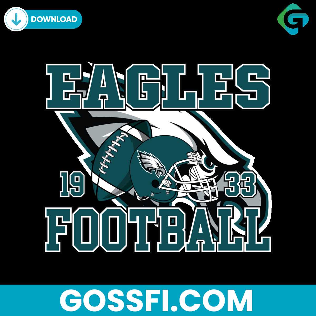 Vintage Eagles Football Helmet Svg Digital Download - Gossfi.com