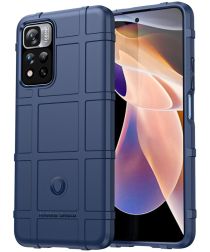 Xiaomi Redmi Note 11 Pro (5G) Hoesje Rugged Shield Back Cover Blauw