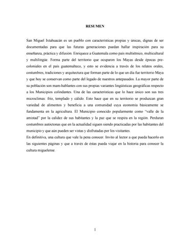 Monografía de San Miguel Ixtahuacán, San Marcos by Elder Orózco - Issuu