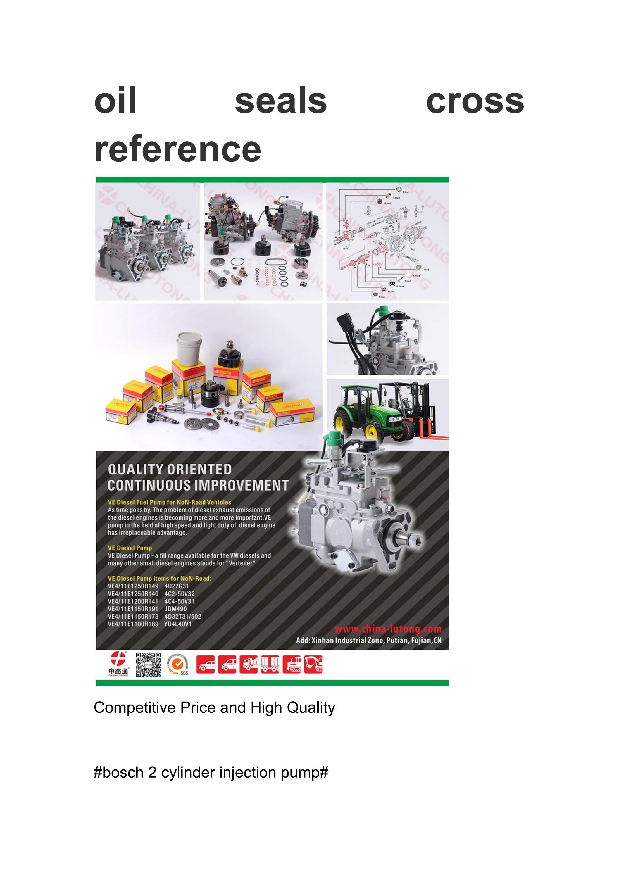 oil seals cross reference by ChrisLutong - Issuu