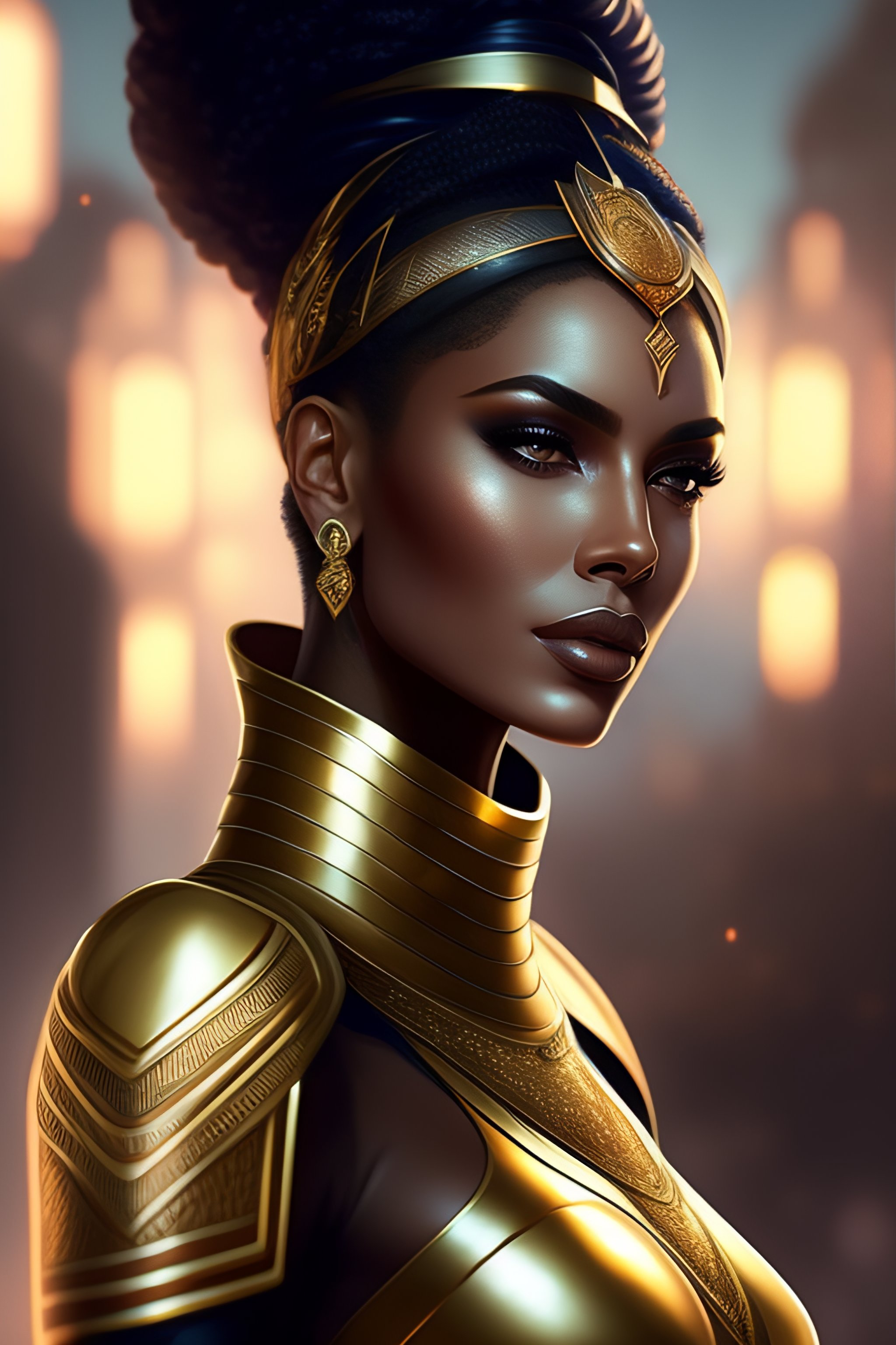 Lexica - Profile!! portrait of an egyptian goddess, light skin, sci-fi ...