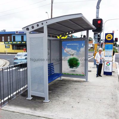 Factory Prefabricated Billboard Metal Bus Stop Shelter Design - China ...