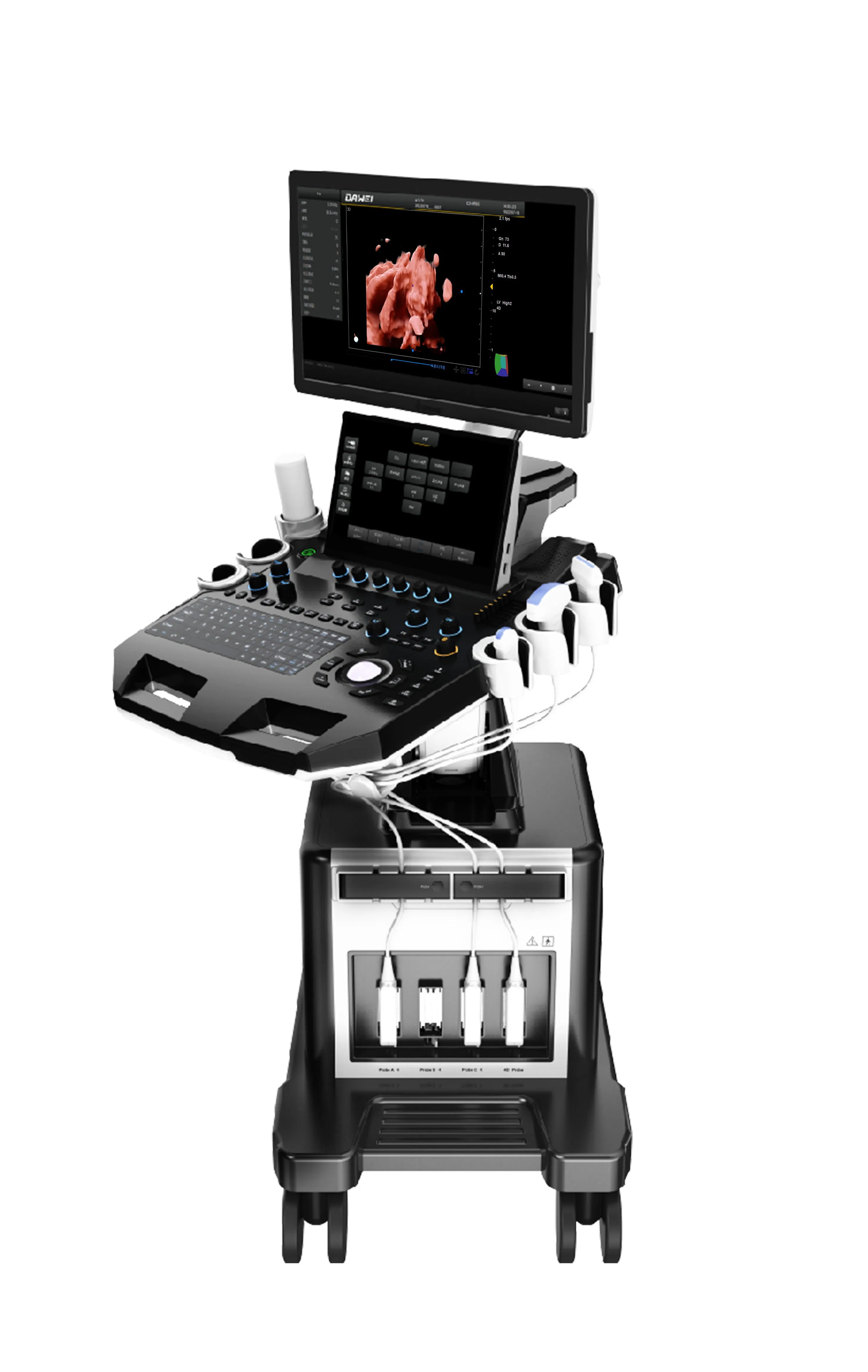 Trolley Ecografo 3D 4D Color Doppler Ultrasound Machine, Digital ...